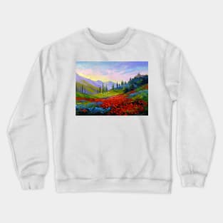 The castle on the mountain Crewneck Sweatshirt